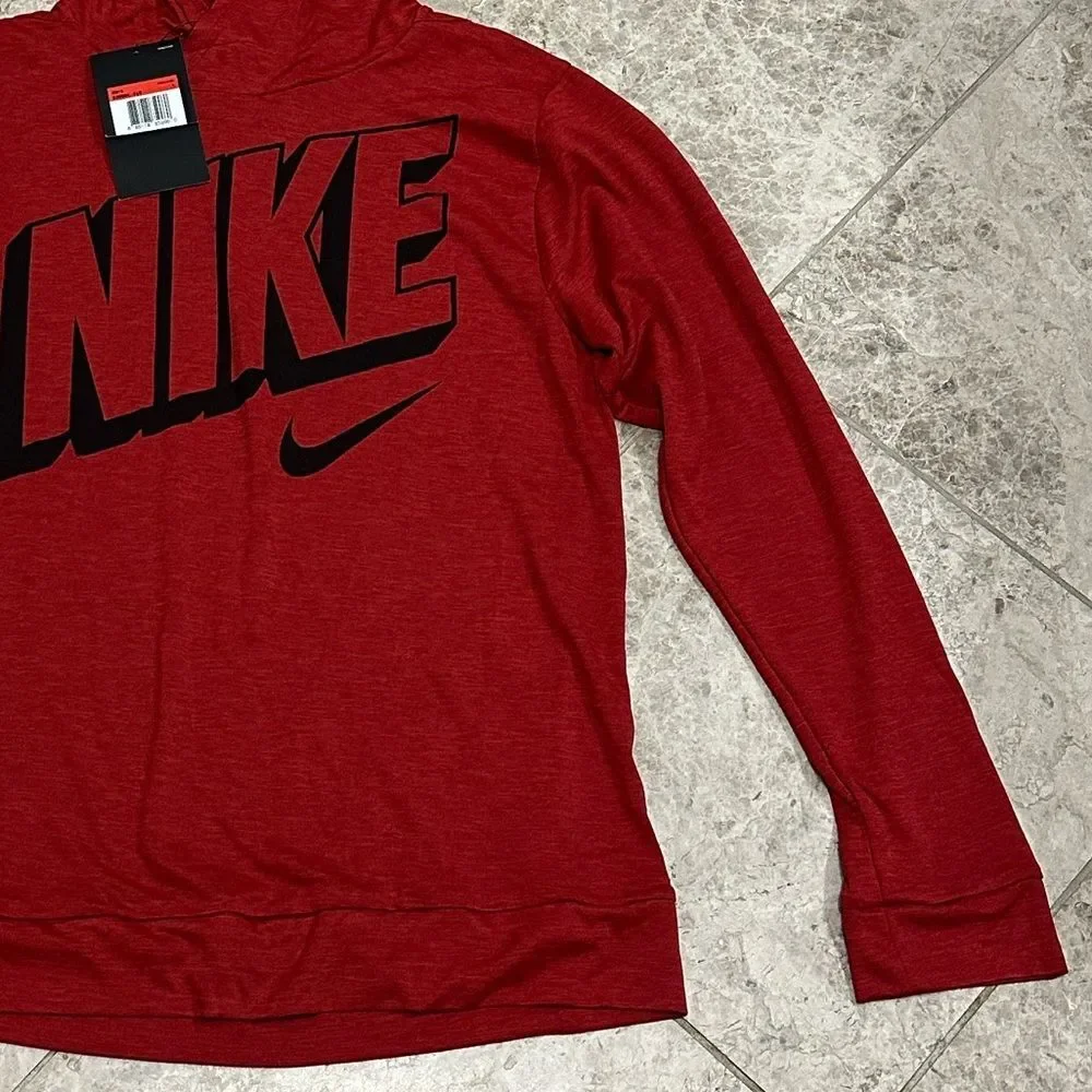 Nike Breathe Logo Hoodie Red NEW Boys Large Style 939664